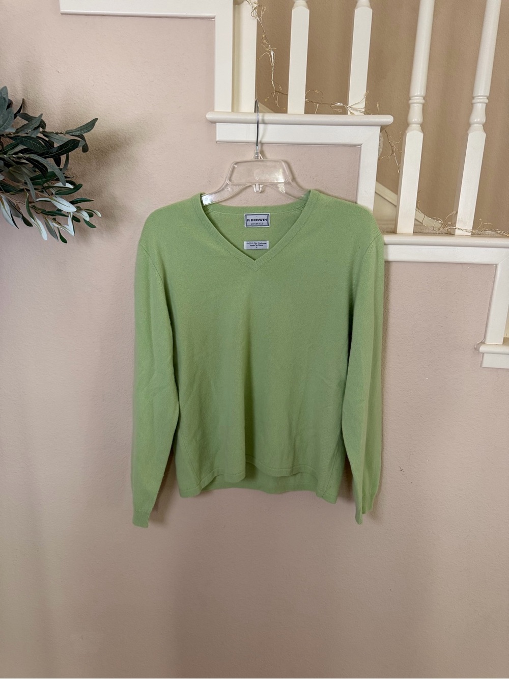 Cashmere V-Neck Sweater by R. Derwin